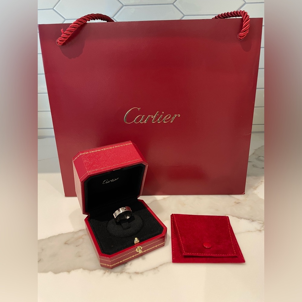 Cartier Love Ring - Size 57 - White Gold
